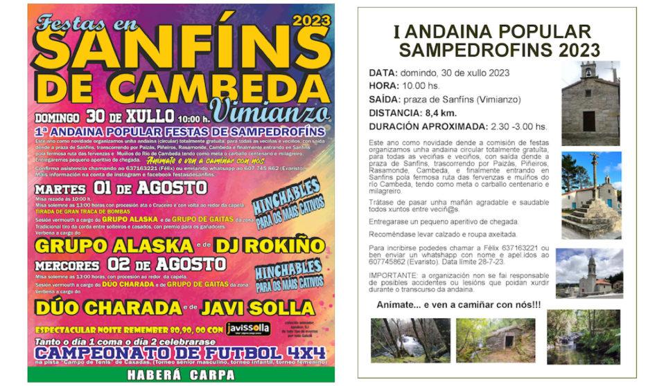 Festas SAnfins de Cambeda 2023