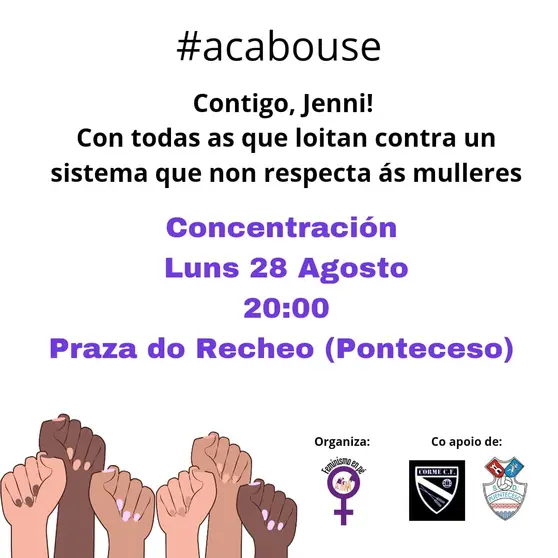 concentracion con Jenni en Ponteceso