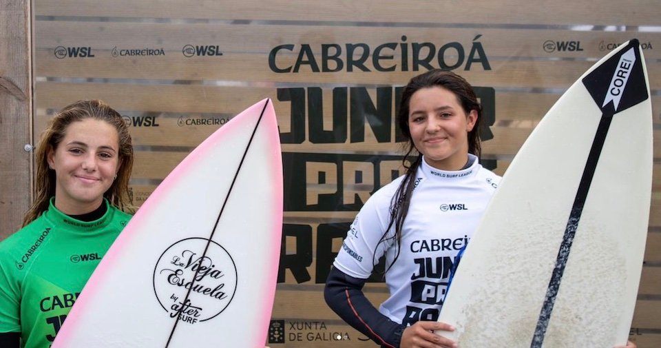 Cristina De Llano e Mar Regueira Campioas galegas Junior Surf