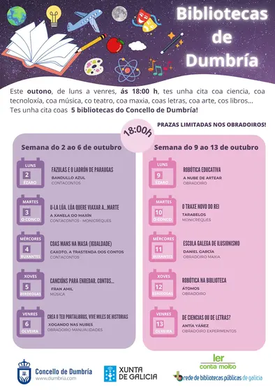 outono nas bibliotecas 2023 Dumbria