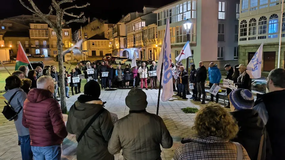 Concentracion por Palestina en Corcubion