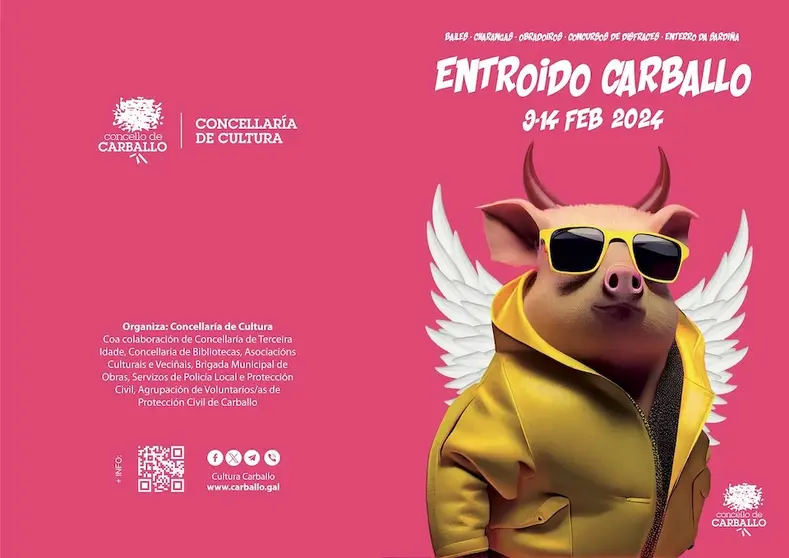 Programa Entroido Carballo 2024 cartel