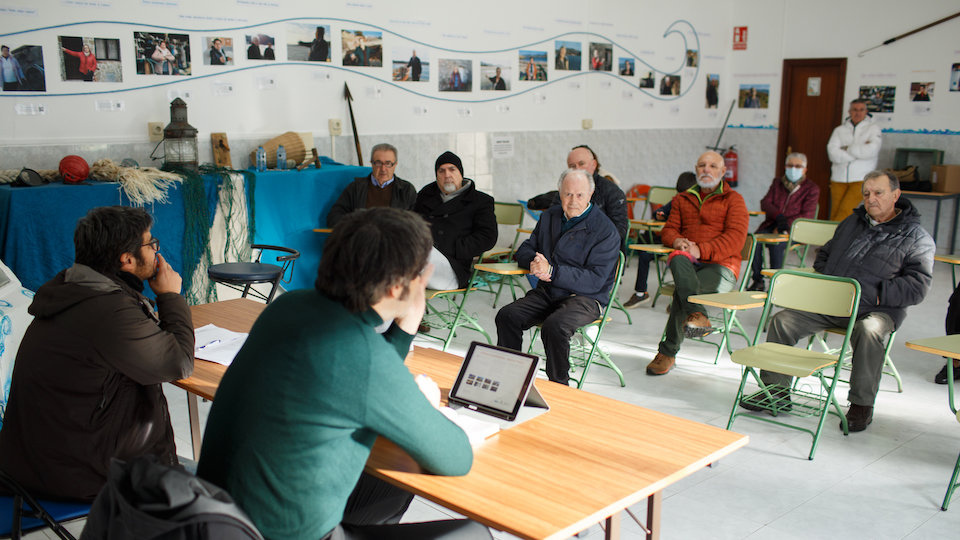 Imaxe dunha sesion do proxecto Espazo da memoria Monte Pindo-Foto-Marcos Boedo