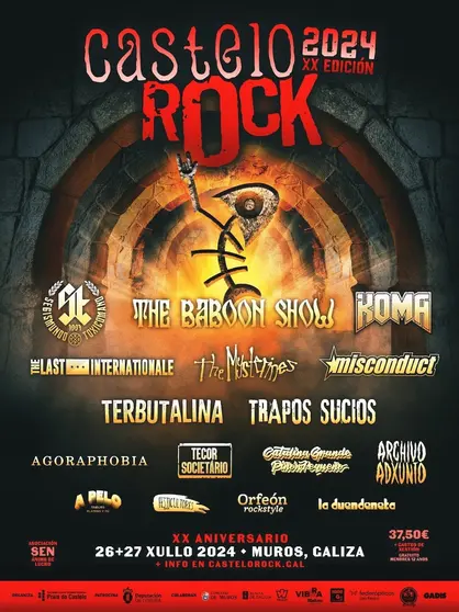 Festival Castelo Rock de Muros 2024-Cartel. completo