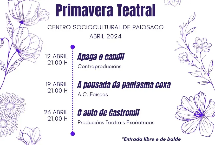 PRIMAVERA TEATRAL CARTEL laracha abril 2024