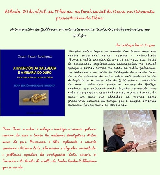 Oscar Pazos presenta o seu libro en Corcoesto
