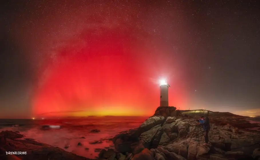 Aurora Boreal no Faro Roncudo Cormea-Foto-Drew Corme