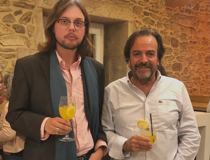 Abraham Trillo con Juan Pérez Alvajar o pasado venres no acto La coctelera literaria