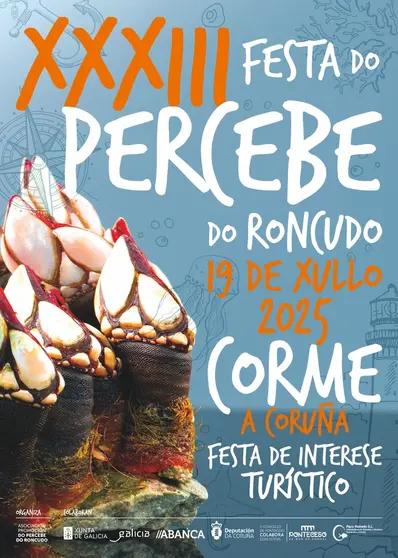 Cartel da Festa do Percebe do Roncudo Corme 2025