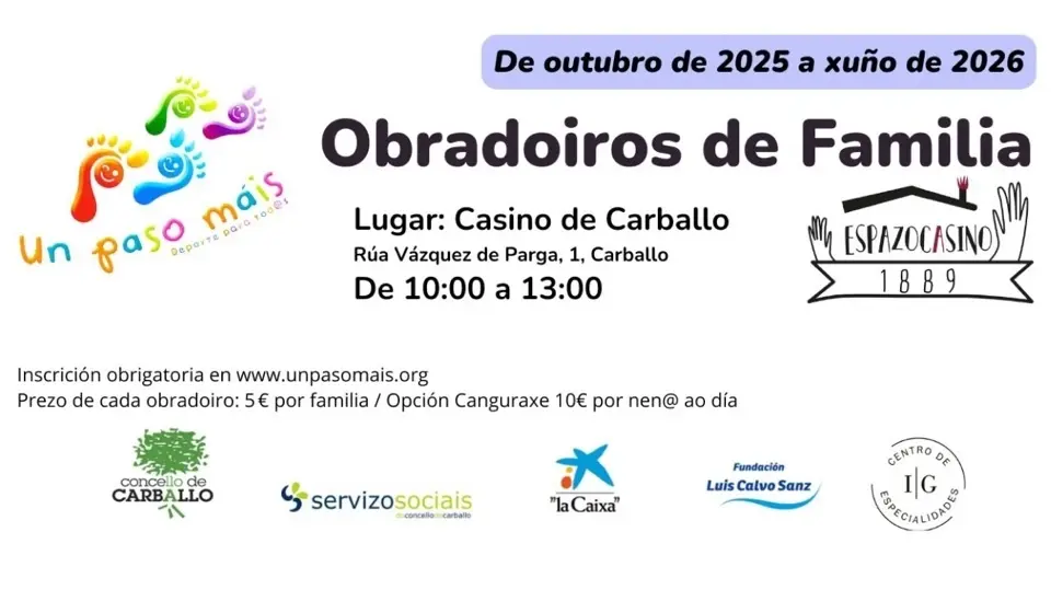 Programa obradoiro de familia-Un paso mais