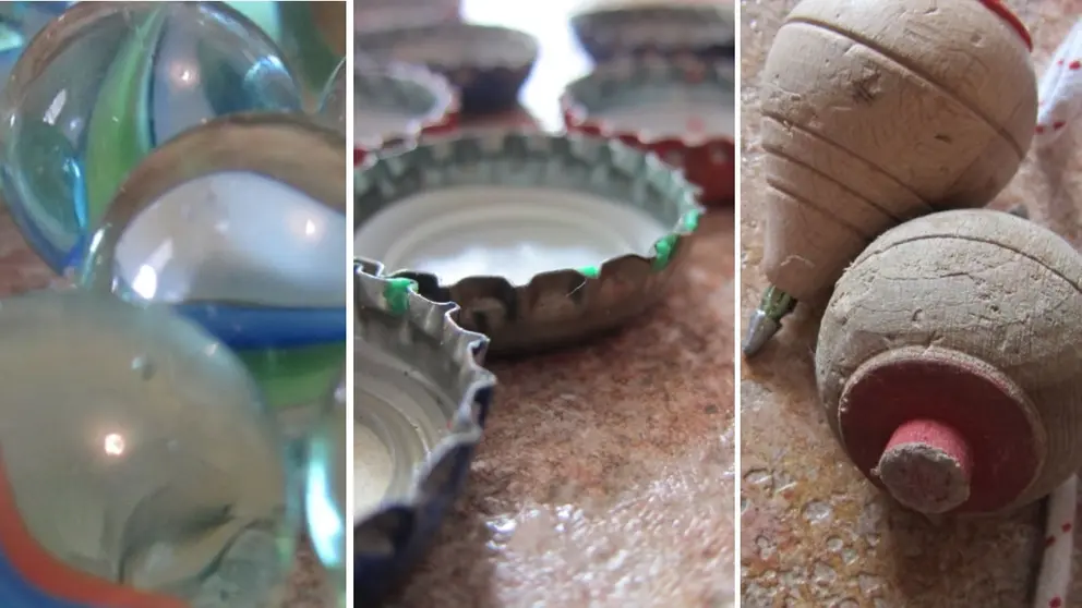 Canicas chapas e trompos-Xogos tradicionais galegos