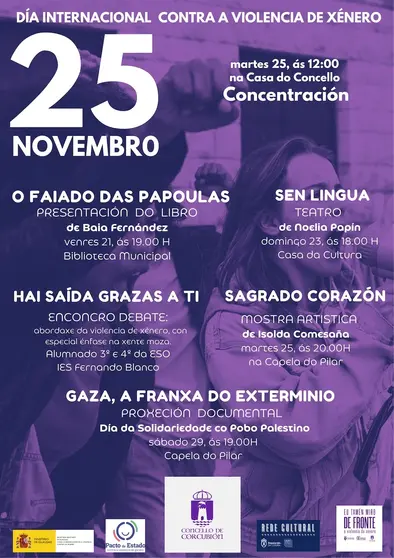 Cartel 25 noviembre Fotografía Morado copia