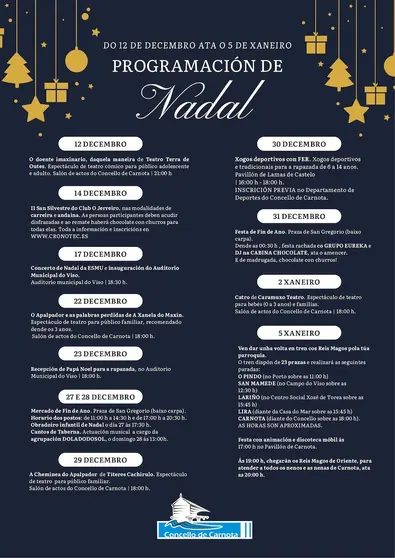 programcion nadal Carnota 2025