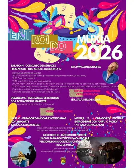 Cartel Entroido Muxía 2026