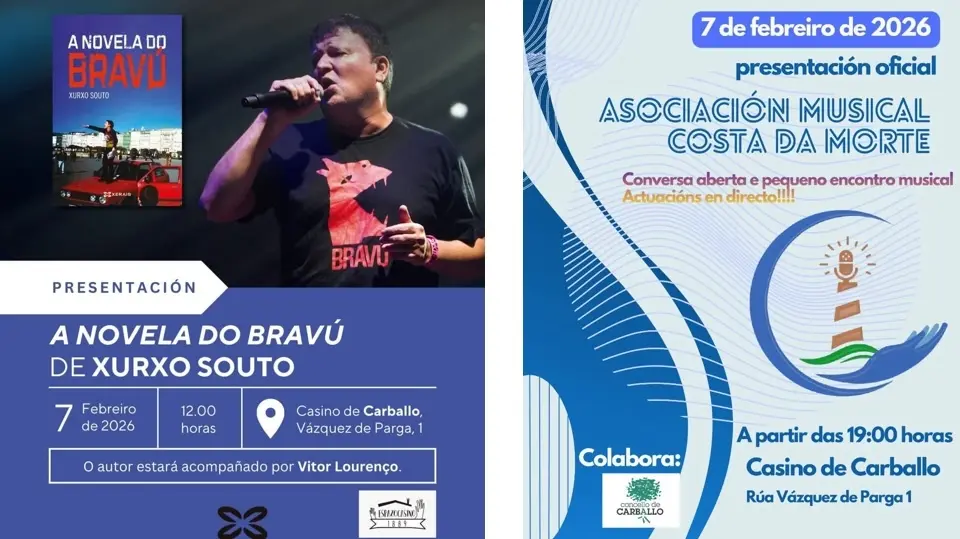 Xurxo Souto e a Asociacion MUsical Costa da Morte no Casino1889 de Carballo