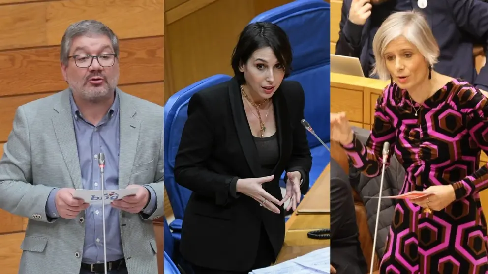 Oscar Insua BNG Lorenzana PP e Patricia Iglesias PSOE