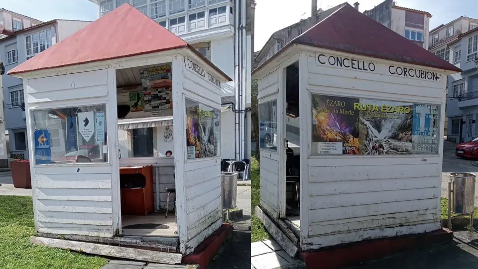 Estado da cabina de taxis de Corcubion