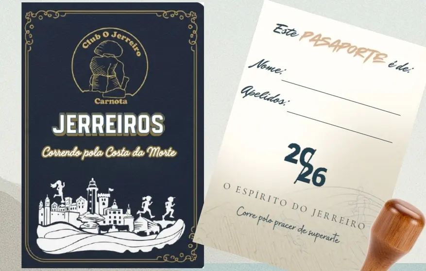 pasaporte jerreiro correndo pola Costa da morte