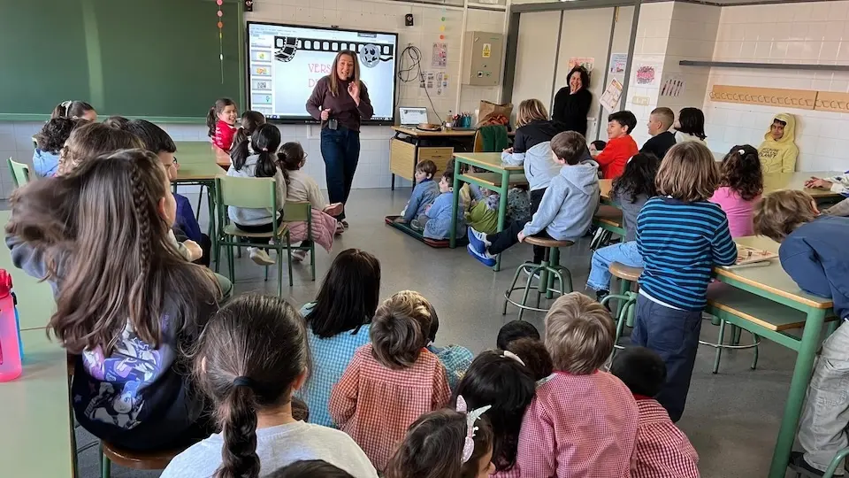 Lupe Blanco no CEIP Praia de Quenxe de Corcubion