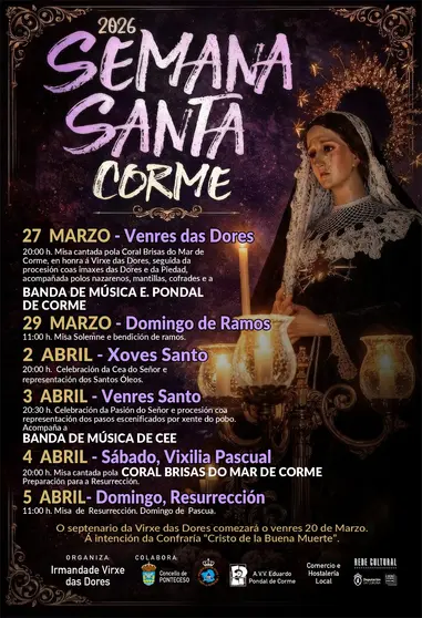 Semana Santa en Corme 2026