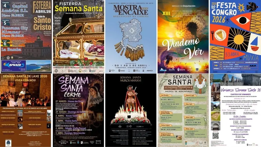 Axenda de Samana Santa na Costa da Morte 2026