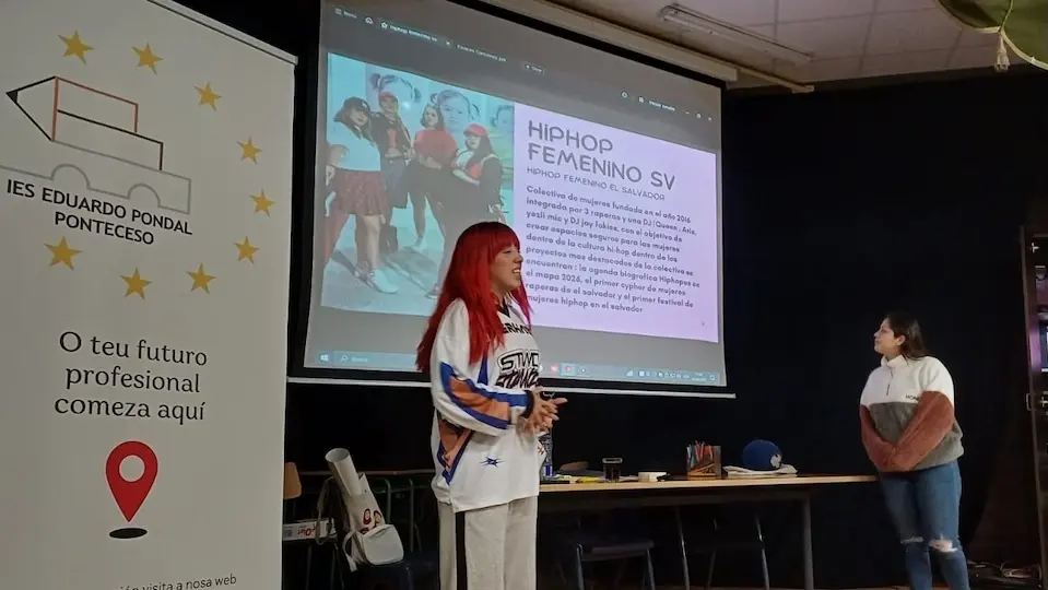  rapeiras feministas de El Salvador no IES Eduardo Pondal