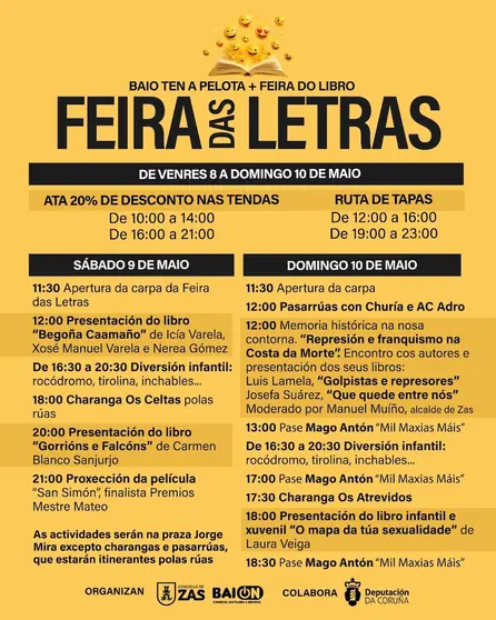 CARTEL ZAS - O Concello de Zas impulsa o comercio local e a cultura coa celebración da Feira das Letras