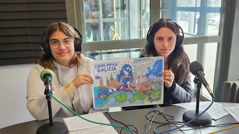 Melania e Alexandra do IES pedra da Aguia premio europa