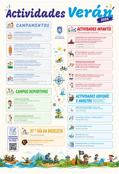 Cartel actividades verán 2026