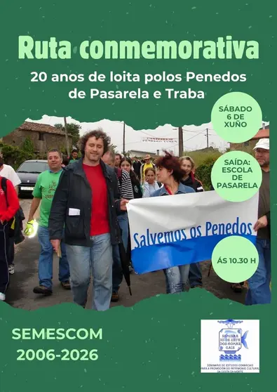 Cartaz Ruta Penedos 20 anos loita