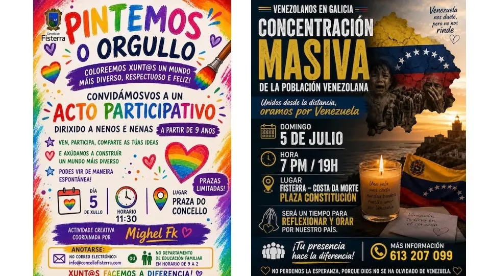 Fisterrra celebra un domingo de Orgullo e de compromiso con Venezuela 