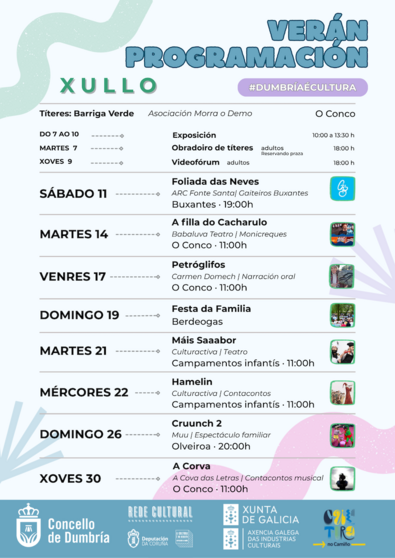 Dumbria XULLO programación verán 2026