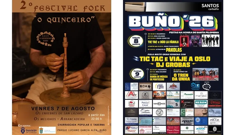 Buño afía os instrumentos para o II Festival Folk o Quinteiro e as Festas de Santa Filomena