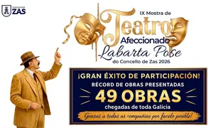 CARTEL ZAS - A IX Mostra de Teatro Afeccionado Labarta Pose bate récords con 49 propostas presentadas