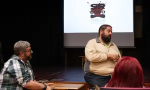Alex Lopez e Edu López no Cineclub Costa da Morte-Foto-Rebeca Ayala