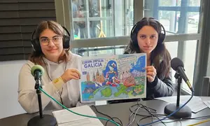 Melania e Alexandra do IES pedra da Aguia premio europa