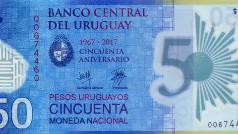Novo billete do Uruguay de 50 pesos