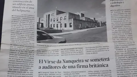 Nova sobre o Hospital Virxe da Xunqueira