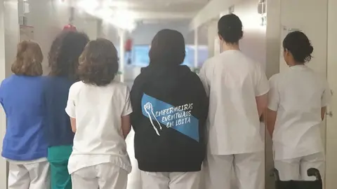 Enfermeiras en loita no Hospital de Santiago