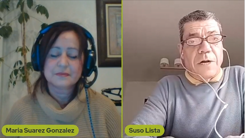 Maria Suarez e Suso Lista falando do Almirante Mourelle