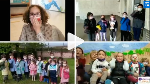 Nenos do CRA de Cabana enviando bicos aos nenos hospitalizados