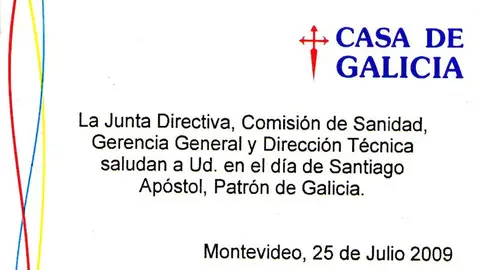 Casa de Galicia en Montevideo tarxeta