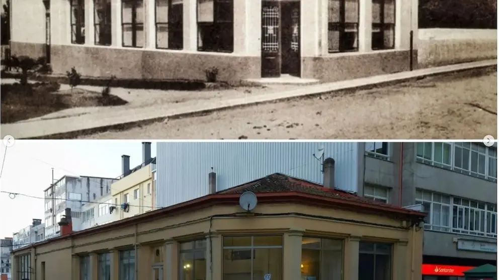 Antes e agora do Casino 1889 Carballo-Foto-Ocarballoqueera