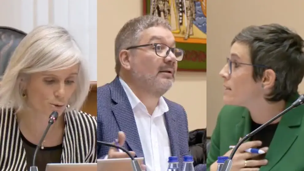 Patricia Iglesias Oscar Insua e Paula Mouzo no Parlamento