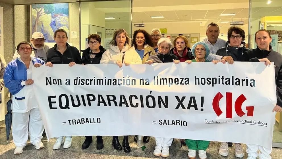Traballadores limpeza Hospital CIG