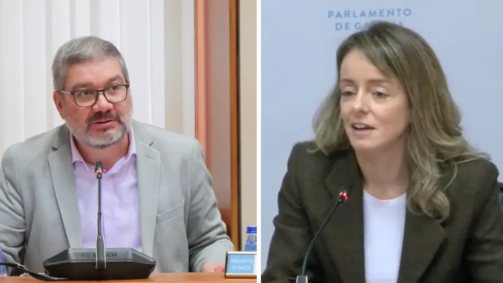 Oscar Insua e Maria Deza na Comision do Parlamento Galego