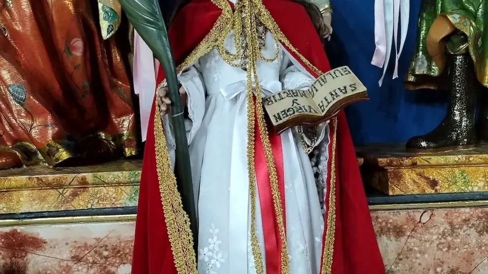 Talla procesional de Santa Baia, patroa de Castro, de finais do século XIX