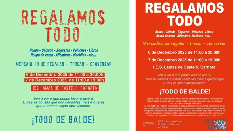 Mercadillo regalamos todo Carnota