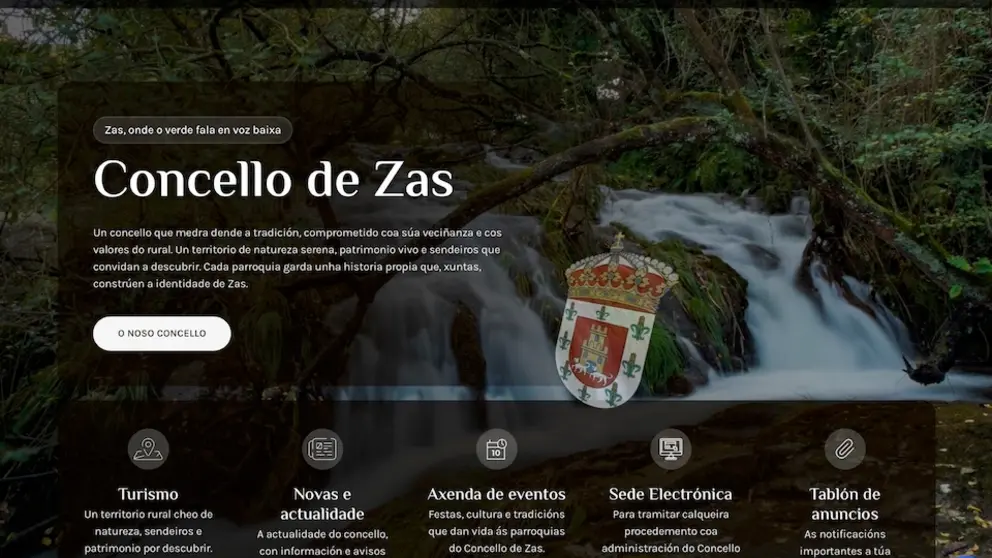 CARTEL ZAS - O Concello de Zas presentará este sábado a súa nova páxina web municipal