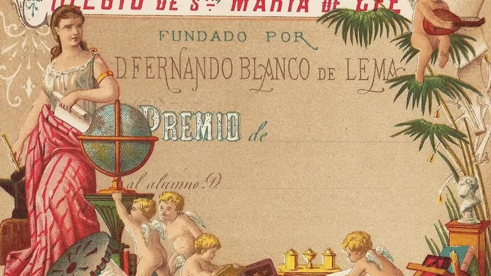 Imaxe dun dos diplomas do curso anterior da Beca Fernando Blanco